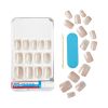 KISS Gel Fantasy Magnetic Short Square Gel Nails, Glossy Light White, 28 Count
